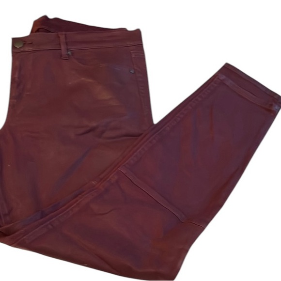 GAP 1969 size 33 Wine coated jeans leather look coated jeans - Picture 3 of 16